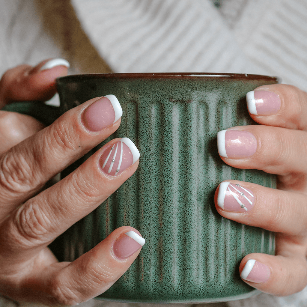 French Polish Nail - Shanti Salon